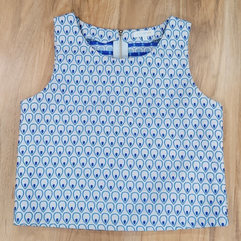🔹️Jun & Ivy Powder Blue Sleeveless Crop Top Small